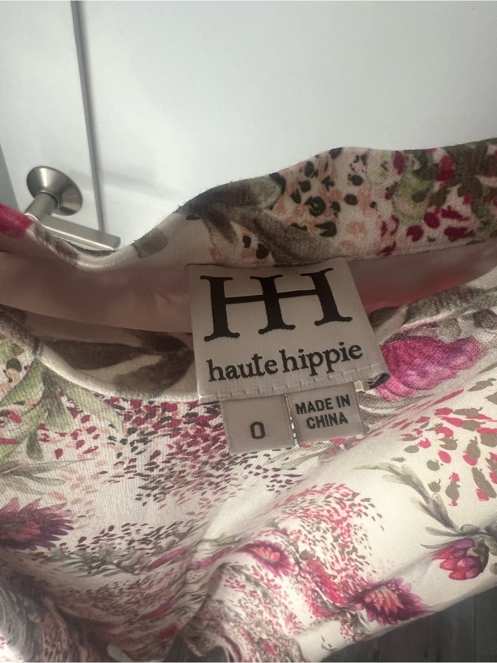 Haute Hippie Ivory Maxi Skirt with Pink Floral Print - Picture 6 of 8